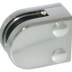 4 x Pince à verre plate modèle 00 - Ep. verre 6,76 mm - Zamak chromé brillant-MySystem Best