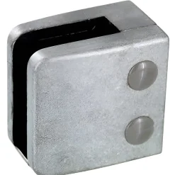 MySystem 4 x Pince à verre plate modèle 06 - Ep. verre 12 mm - Zamak brut