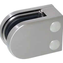 4 x Pince à verre plate modèle 05 - Ep. verre 11,52 mm - Inox 304 brossé GR320-MySystem New