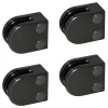 4 x Pince à verre plate modèle 00 - Ep. verre 6,76 mm - Inox noir anthracite-MySystem Hot