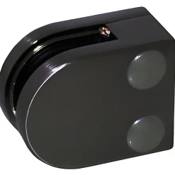 4 x Pince à verre plate modèle 00 - Ep. verre 6,76 mm - Inox noir anthracite-MySystem Hot