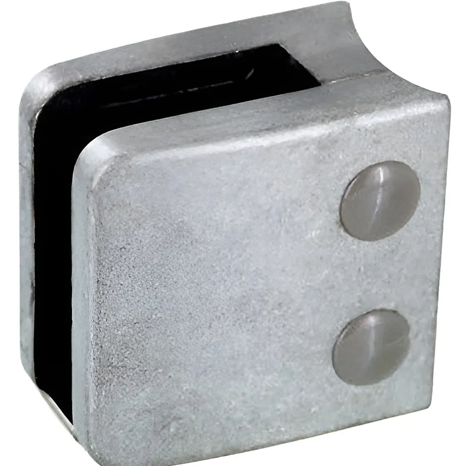 4 x Pince à verre pour tube diam. 42,4 modèle 06 - Ep. verre 8,76 mm - Zamak brut-MySystem Best