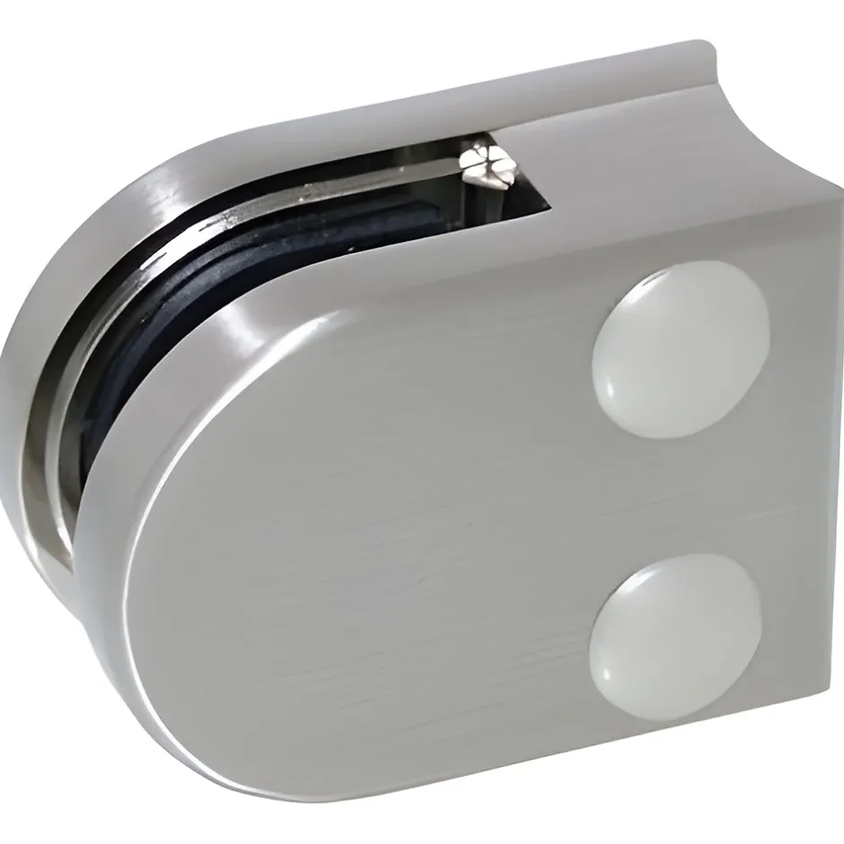 4 x Pince à verre pour tube diam. 42,4 modèle 00 - Ep. verre 6 mm - Inox 316 brossé GR320-MySystem Discount