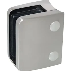 MySystem 4 x Pince à verre pour tube diam. 48,3 modèle 04 - Ep. verre 11,52 mm - Inox 304 brossé GR320