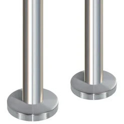 2 x Poteau de balustrade Modèle 24 - Tube diam. 42.4 x 2 mm - H 970 mm - Inox 304-MySystem Clearance
