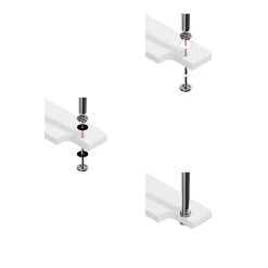 MySystem 2 x Poteau de balustrade Modèle 44 - Tube diam. 42.4 x 2 mm - H 970 mm - Inox 304