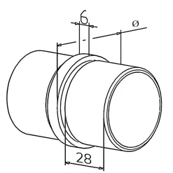 2 x Raccord de liaison pour tube diam. 42,4 x 2 mm - Inox 316-MySystem Clearance