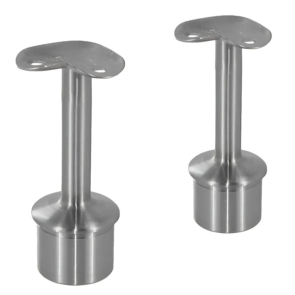 2 x Support 90 degrés main courante diam. 42,4 à coller sur tube diam. 42,4 x 2 mm - Inox 304-MySystem Online