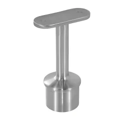 2 x Support main courante plate à coller sur tube diam. 42,4 x 2 mm - Inox 304-MySystem