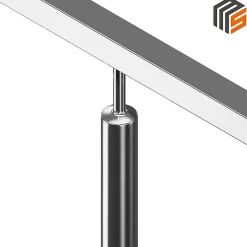 2 x Support main courante plate à coller sur tube diam. 42,4 x 2 mm - Inox 304-MySystem