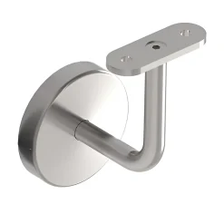 2 x Support mural fixe - Main courante plate - Platine 3 trous fraisés + CACHE - Inox 304-MySystem Sale