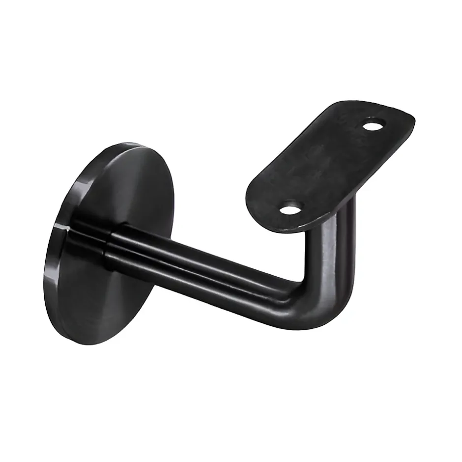 2 x Support mural fixe - Main courante diam. 42,4 mm - Fixation M8 - Noir anthracite-MySystem Best