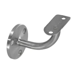 MySystem 2 x Support mural fixe - Main courante diam. 42,4 mm - Platine 3 trous fraisés - Inox 304