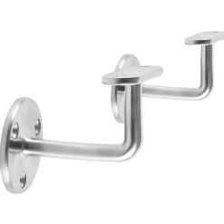MySystem 2 x Support mural fixe - Main courante plate - Platine 3 trous fraisés - Inox 304