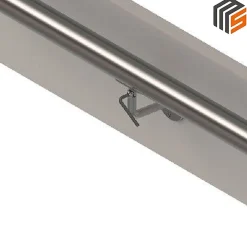 MySystem 2 x Support mural orientable - Main courante diam. 42,4 mm - Platine 3 trous fraisés - Inox 304