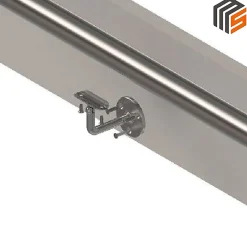 2 x Support mural orientable - Main courante diam. 42,4 mm - Platine 3 trous fraisés - Inox 316-MySystem Hot
