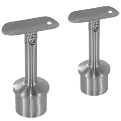 2 x Support orientable main courante diam. 42,4 à coller sur tube diam. 42,4 x 2 mm - Inox 304-MySystem Sale
