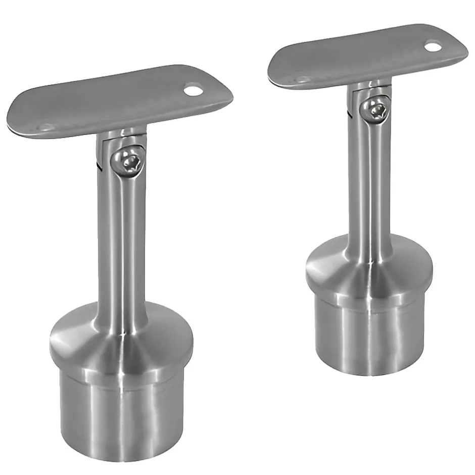 2 x Support orientable main courante diam. 42,4 à coller sur tube diam. 42,4 x 2 mm - Inox 304-MySystem Sale