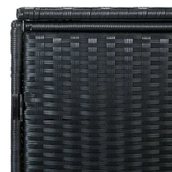 Abris pour poubelle double Résine tressée Noir 148x80x111 cm-Vidaxl Discount