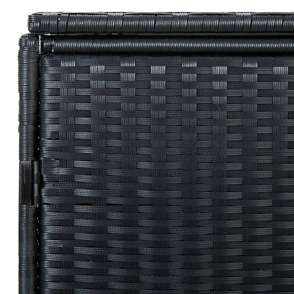 Abris pour poubelle double Résine tressée Noir 148x80x111 cm-Vidaxl Discount