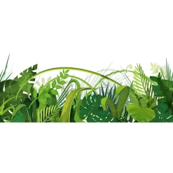 Ambiance Sticker Adhésif Film Fenêtre Anti Regard Occultant - LA JUNGLE - Stickers Autocollant Brise-Vue pour Vitres & Porte de Douche - 40x100cm