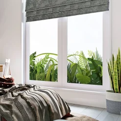 Ambiance Sticker Adhésif Film Fenêtre Anti Regard Occultant - LA JUNGLE - Stickers Autocollant Brise-Vue pour Vitres & Porte de Douche - 40x100cm