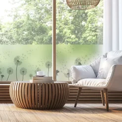 Ambiance Sticker Adhésif Film Fenêtre Anti Regard Occultant - PISSENLITS - Stickers Autocollant Brise-Vue pour Vitres & Porte de Douche - 40x100cm