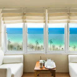 Ambiance Sticker Adhésif Film Fenêtre Anti Regard Occultant - PISSENLITS - Stickers Autocollant Brise-Vue pour Vitres & Porte de Douche - 40x100cm