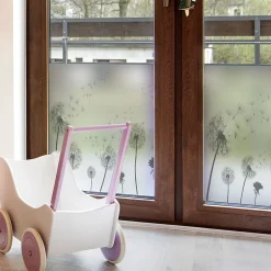 Ambiance Sticker Adhésif Film Fenêtre Anti Regard Occultant - PISSENLITS - Stickers Autocollant Brise-Vue pour Vitres & Porte de Douche - 40x100cm