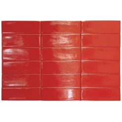 Lux Mosaic Altea Red Série Revêtement grès cérame premium 5x15 cm.