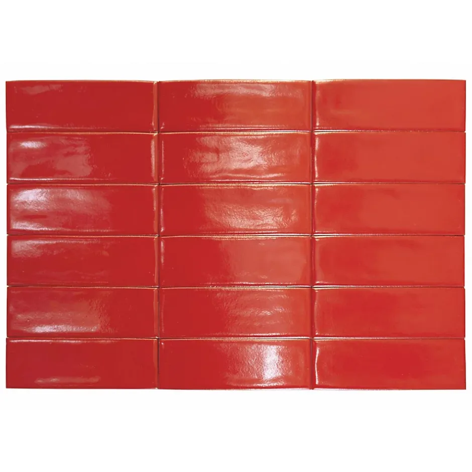 Lux Mosaic Altea Red Série Revêtement grès cérame premium 5x15 cm.