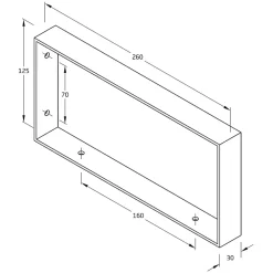 - Support 3001 - 125 x 260 x 30 mm - Acier - Noir mat-Amig Hot