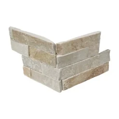 Angle de parement Briconature pierre naturelle beige (vendu par 18 pièces)