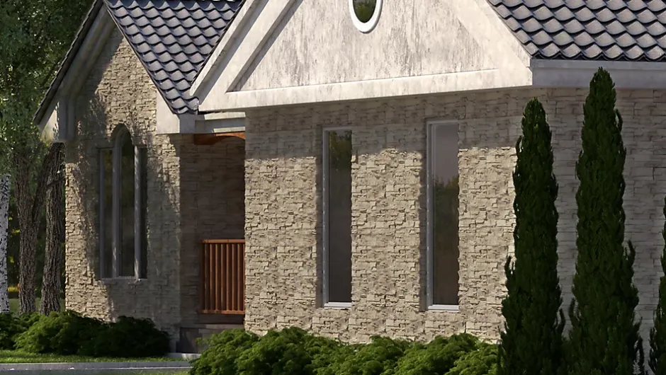 Colours Angle plaquette de parement Bosra béton aspect pierre naturelle