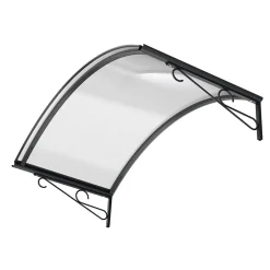 Arctom Auvent Ala 140x80, couleur anthracite RAL7016, plaque incolore