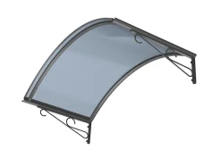 Arctom Auvent Ala 140x80, couleur anthracite RAL7016, plaque anthracite