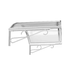 Auvent Ala 140x80, couleur blanc RAL9016, plaque incolore-Arctom Clearance