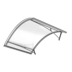 Arctom Auvent Apos 150x90, couleur silver RAL9006, panneau sandwich AL PE AL