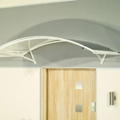 Arctom Auvent Apos 150x90, couleur Blanc RAL9016, panneau sandwich AL PE AL