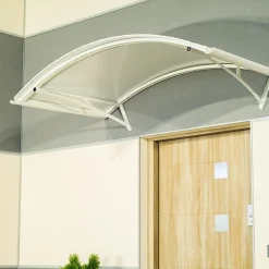 Arctom Auvent Apos 150x90, couleur Blanc RAL9016, panneau sandwich AL PE AL