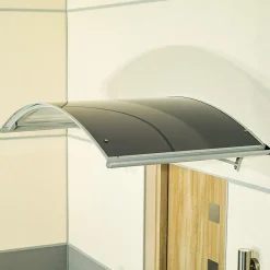 Auvent Apos 150x90, couleur anthracite RAL7016, panneau sandwich AL PE AL-Arctom Hot