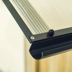 Auvent ARC 160x70, couleur anthracite RAL7016, plaque anthracite-Arctom Clearance