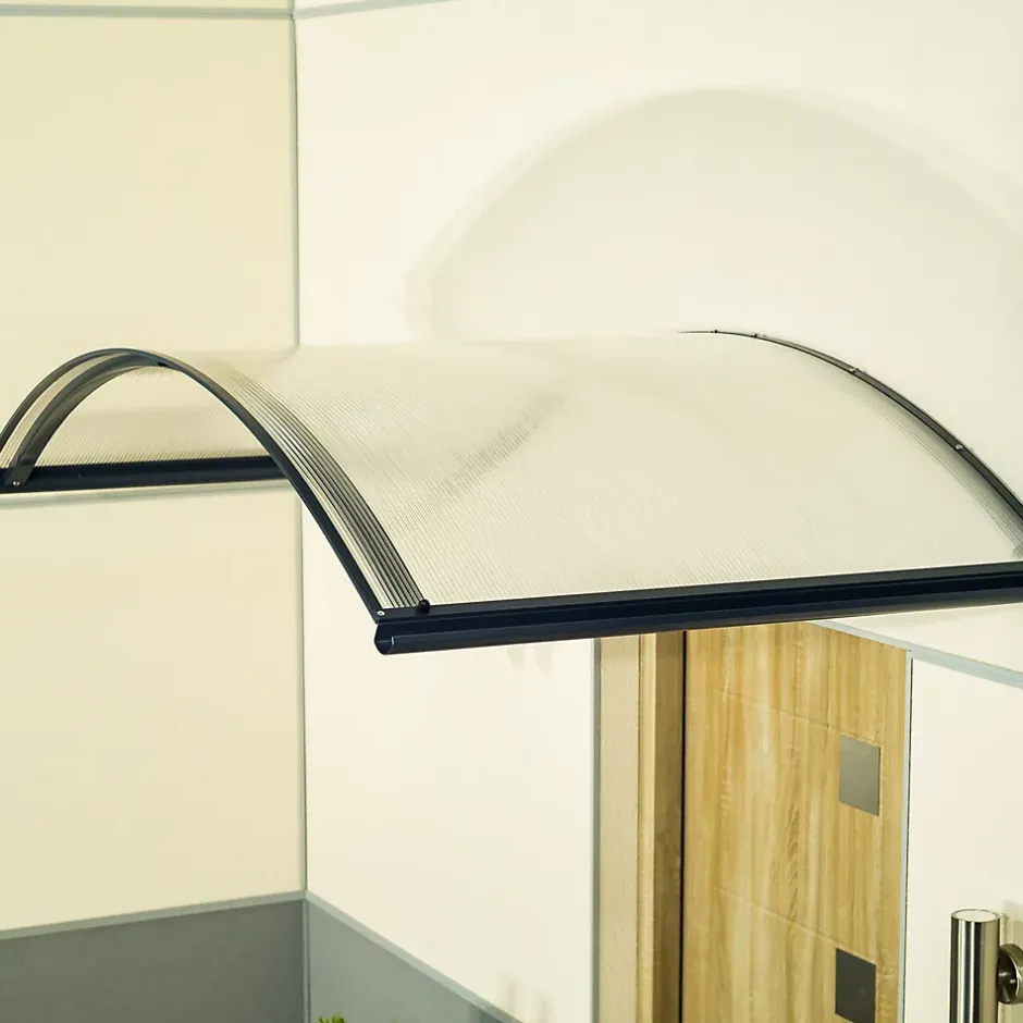 Arctom Auvent ARC 160x90, couleur anthracite RAL7016, plaque incolore