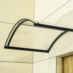 Arctom Auvent ARC 160x90, couleur anthracite RAL7016, plaque incolore