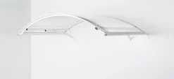 Arctom Auvent CA 160x90, couleur blanc RAL9016, plaque incolore