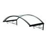 Arctom Auvent Coti 140x80, couleur anthracite RAL7016, plaque incolore, polycarbonate solide