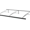 Arctom Auvent Gomo 197x84,5, couleur anthracite RAL7016, plaque incolore PMMA