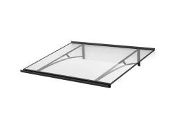 Auvent Kamios 150x83,5, couleur anthracite RAL7016, plaque incolore PMMA-Arctom Outlet