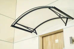 Arctom Auvent Kanon 150x90, couleur anthracite RAL7016, plaque incolore