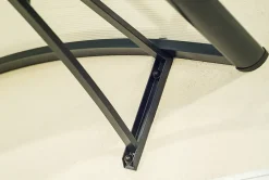 Arctom Auvent Kanon 150x90, couleur anthracite RAL7016, plaque incolore